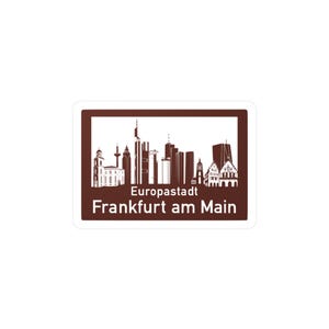 Frankfurt Skyline Kiss-Cut Vinyl Decals, City Decor, Stickers for Laptops & Windows, Travel Souvenirs, Gifts for Travelers