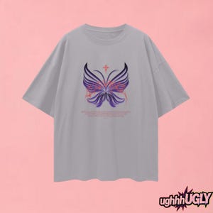 Dark Fairy Forest Graphic Tee | Mystic Wings T-Shirt | Gothic Elegance Flame Design | Fantasy Aesthetic Shirt