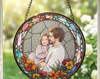 Custom Photo Celestial Crystal Suncatcher Moon Phase Rainbow Maker Hanging Prism Boho Window Decor Spiritual Housewarming Gift