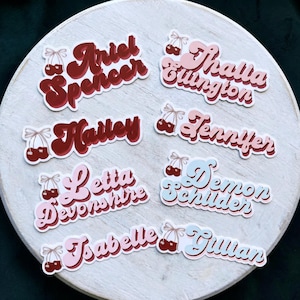 Cherry Name Stickers - Etsy