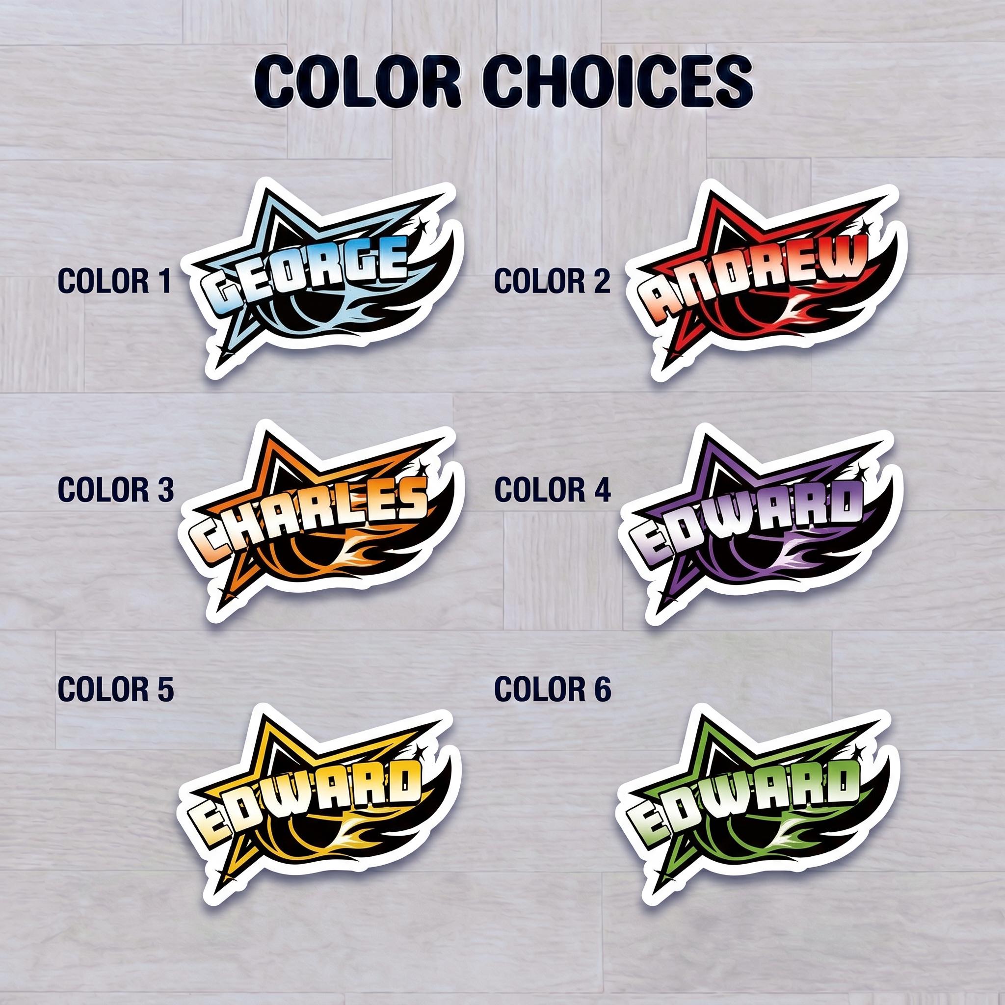 Custom Basketball Name Sticker, Comic Style Stickers, Sports Decal ...