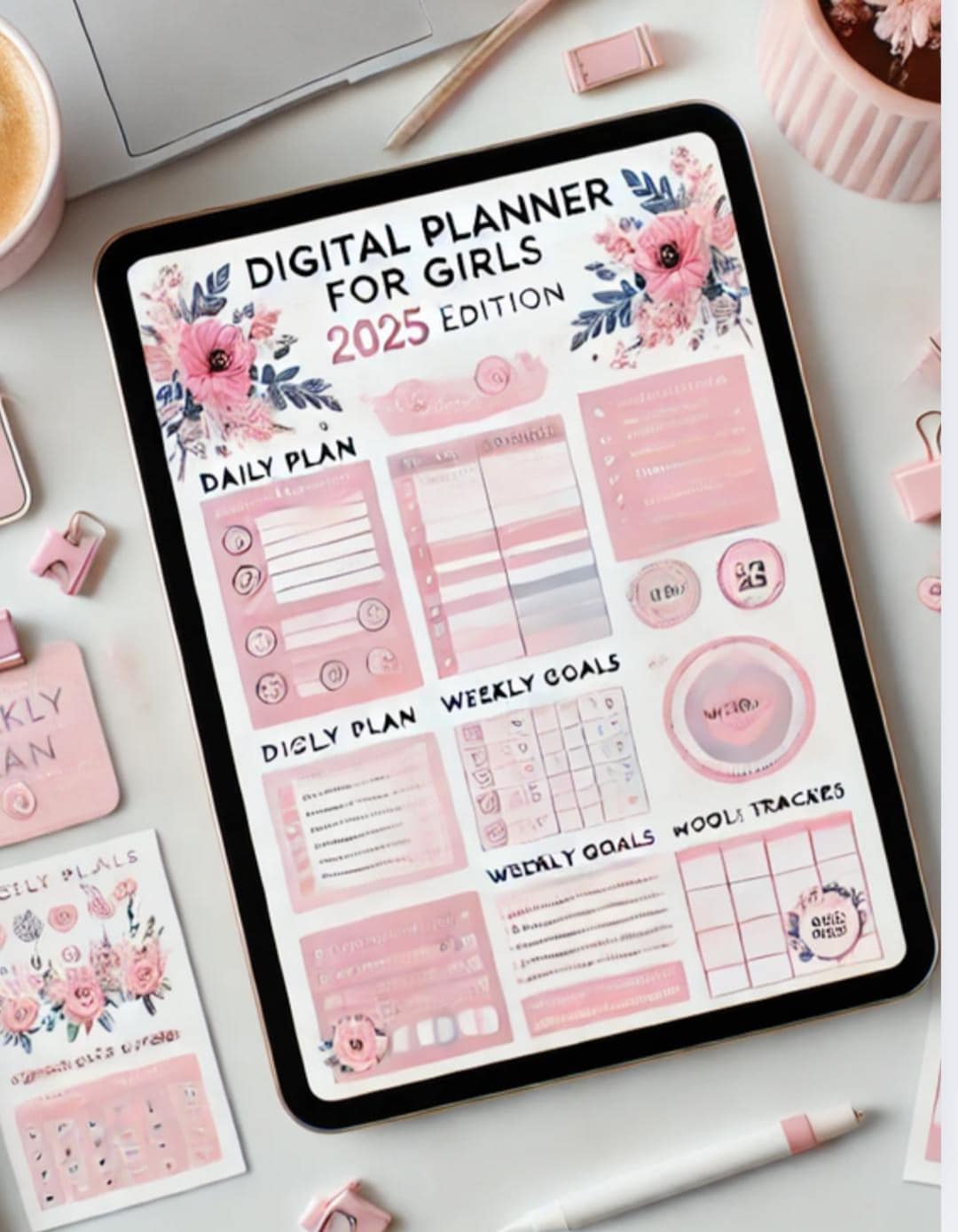 Digital Planner for Girls - Etsy