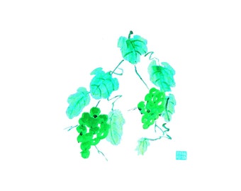 Grapes 2 - Set of five notecards