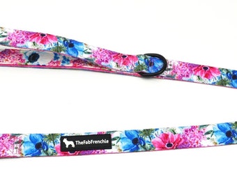 The Fab Frenchie® French Bulldog Floral Bouquet Padded Handle Leash