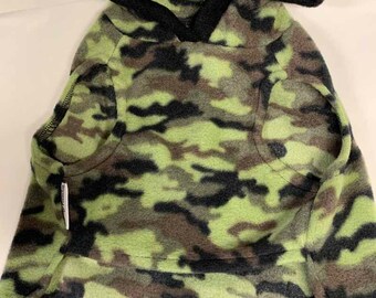 French Bulldog Light Camo Fleece Hoodie