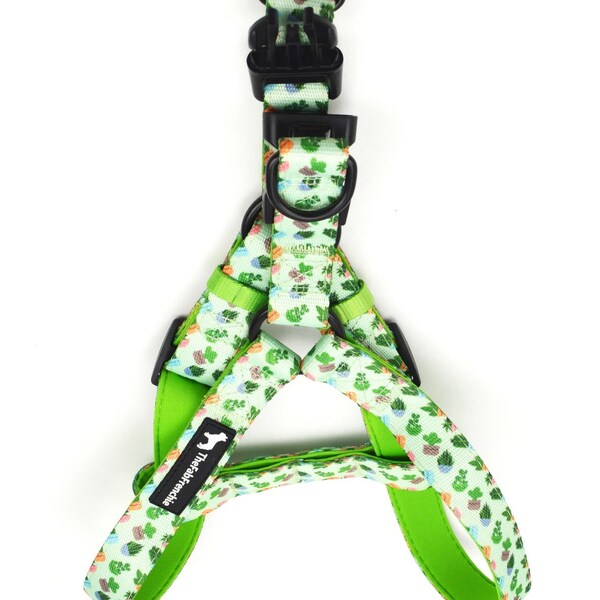The Fab Frenchie® French Bulldog Cactus and Diamonds Step-In Harness
