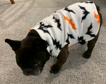 French Bulldog Frenchie Halloween Bats Fleece Pullover