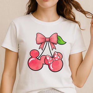 Cherry T-Shirt, Mickey Minnie Mouse Cherry, Valentines Day Cherry Shirt, Valentines Day Gifts, Cute Disney Shirt, Disneyland Family Trip