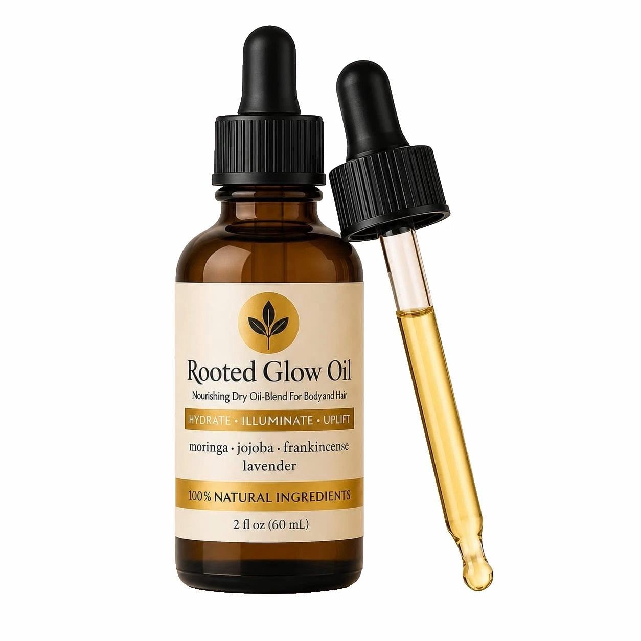 Moringa Seed Oil Cold Pressed: Pure Potent Face Oil for Wrinkles, Anti-Aging Facial Moisturizer & Hair Growth Oil - 2oz