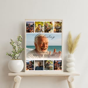 Funeral Program Template, Celebration of Life, Editable Canva Obituary, Printable Memorial Service