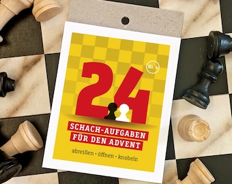 Chess Advent Calendar – 24 chess puzzles, three difficulty levels, for children & adults