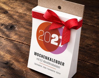 Puzzle Weekly Calendar 2027 – 52 Tear-Off Puzzles on Proverbs, Books, Quotes & Foreign Words