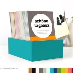 Erinnerungsbox SCHÖNETAGEBOX immerwährender Kalender und Tagebuch zum Sammeln schöner Momente Bild 1