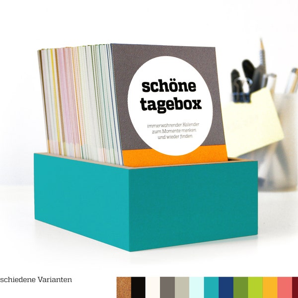 Erinnerungsbox SCHÖNETAGEBOX immerwährender Kalender und Tagebuch zum Sammeln schöner Momente