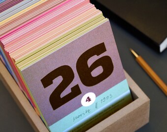Gift for you: SCHÖNETAGEBOX, perpetual calendar and diary, box for collecting memories, nice gift for girlfriend/woman