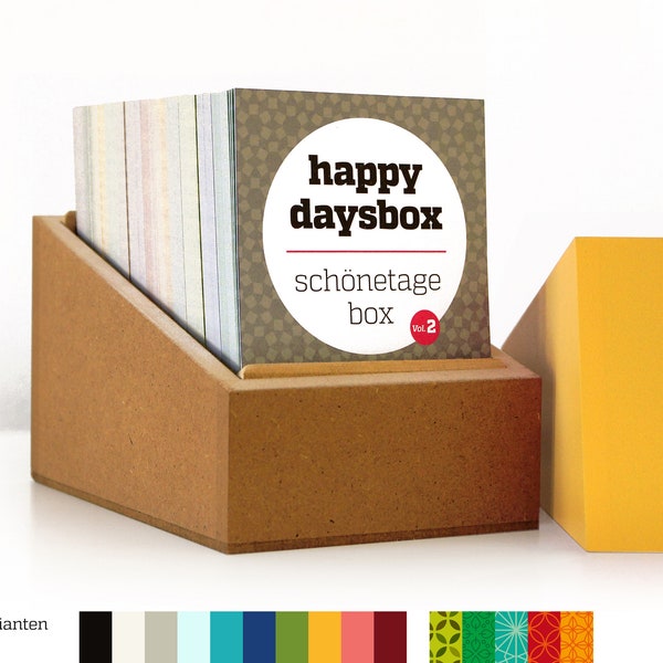 HAPPYDAYSBOX – Schönetagebox mit Deckel, Erinnerungskalender, Hochzeitsgeschenk, Geschenkidee für Frau, Freundin, Mama, Ehefrau