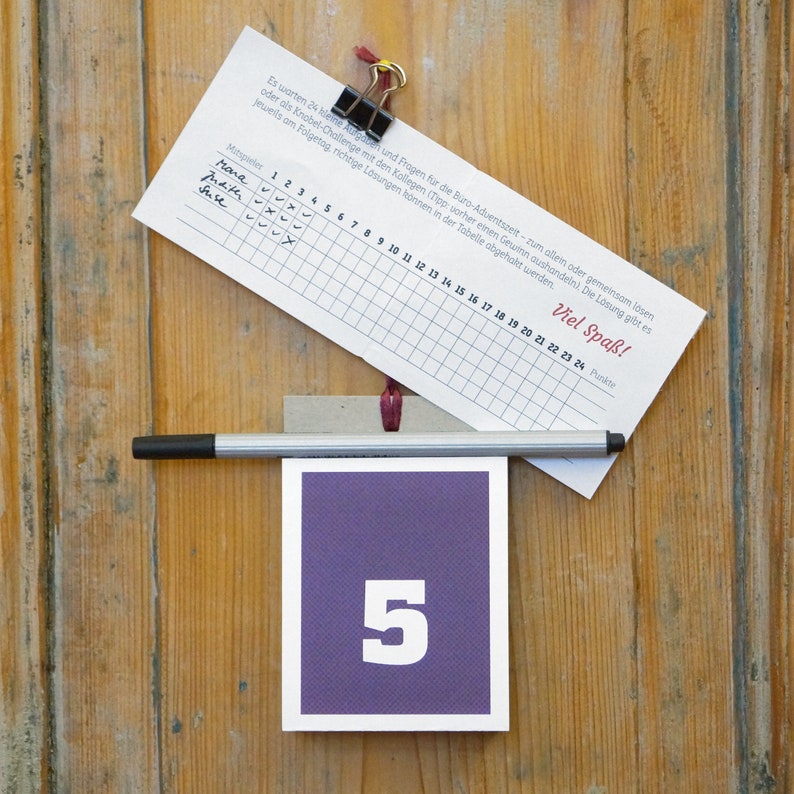 Calendario dell'Avvento per l'ufficio, con 24 piccoli compiti attraverso Advent, il calendario dell'Avvento per colleghi di lavoro immagine 3