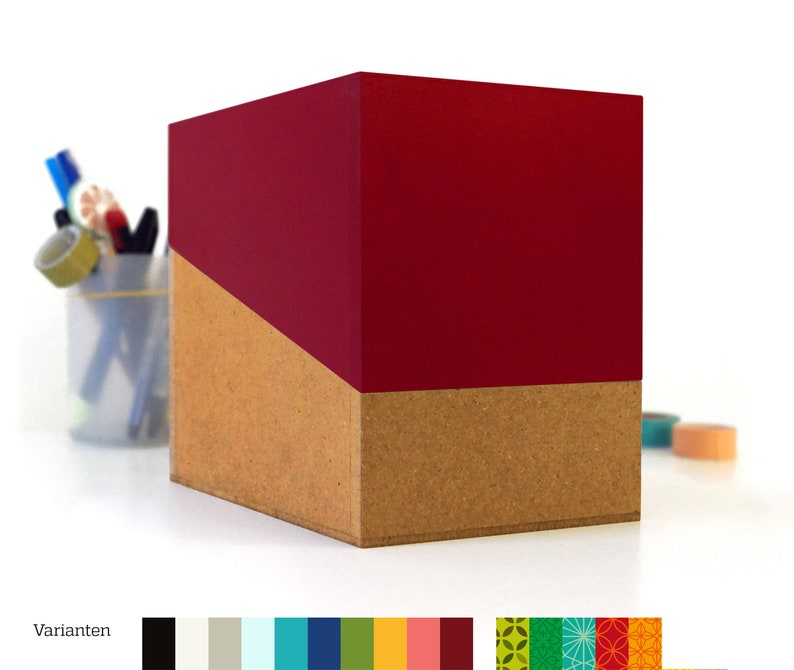 SAMMELBOX, Box mit Deckel in verschiedenen Farben, leer, Kiste zum Sammeln, Kasten mit schrägem Deckel, Karteikartenbox, sperlingb.design Bild 1