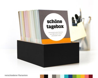 besonderes Geschenk SCHÖNETAGEBOX immerwährender Kalender und Tagebuch Box zum Sammeln von Erinnerungen