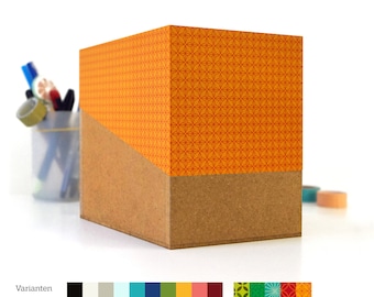 Boîte avec couvercle de différentes couleurs, COLLECTION BOX, vide, boîte avec couvercle incliné, boîte de rangement, boîte à remplir soi-même