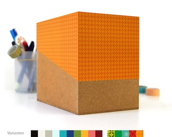 Box mit Deckel in verschiedenen Farben, SAMMELBOX, leer, Schachtel mit schrägem Deckel, Kiste zum Aufbewahren, Kasten zum selber Füllen