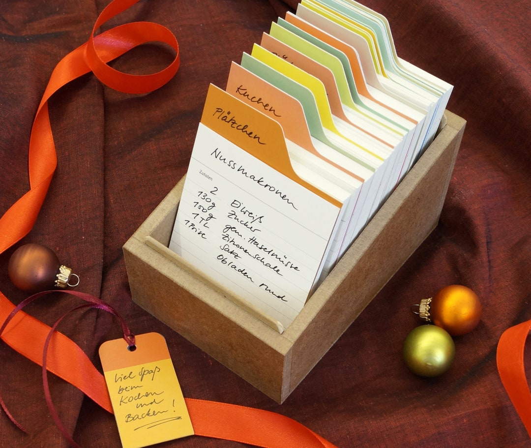 Christmas Recipe Box With Cards
