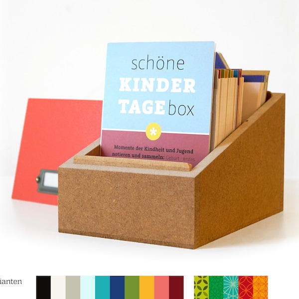 Geschenk zur Geburt: SCHÖNEKINDERTAGEBOX – Babyalbum mal anders, auch als besonderes Taufgeschenk geeignet