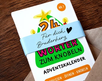 Advent calendar for brother – 24 proverb picture puzzles, a small Advent surprise for your dear brother