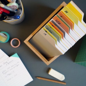 SAMMELBOX, Box mit Deckel in verschiedenen Farben, leer, Kiste zum Sammeln, Kasten mit schrägem Deckel, Karteikartenbox, sperlingb.design Bild 3