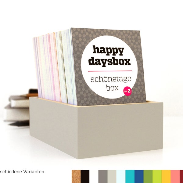 Weihnachtsgeschenk: HAPPYDAYSBOX (Schönetagebox Vol. 2), immerwährender Kalender und Tagebuch, Box zum Sammeln von Erinnerungen