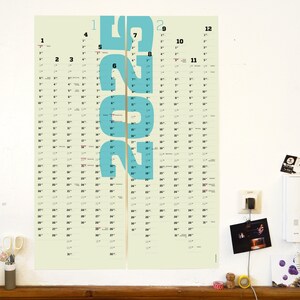 A1 Planer 2024 und 2025, großer Wandkalender, Kalender, Jahreskalender, Jahresübersicht, Design-Kalender 2024, sperlingb.design Bild 4