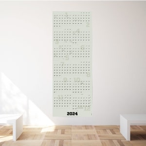 Wall calendar 2024 large, calendar poster 2024, annual calendar 2024 wall, A1 2-part, with matching sticky notes, office calendar, project planner image 3