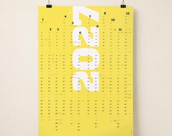 Large wall calendar 2027/2028 – A1 annual planner for 24 months, 2-year calendar with detachable half-years