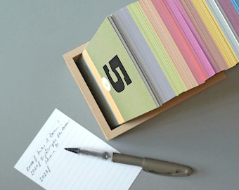 Memory box for beautiful moments: SCHÖNETAGEBOX - perpetual calendar for collecting shared memories, idea for a wedding gift