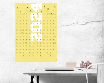 Calendario de pared 2024 y 2025, utilizable durante 24 meses, planificador anual A1, calendario de 2 años, semestrales separables, regalo de Navidad, sperlingb
