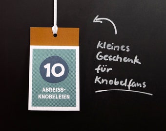 Rätsel, Sudoku, Knobelaufgaben als kleiner Abreißblock, Mitbringsel für Knobelfans ab 12 Jahren, kleines Geschenk zu Ostern, zum Geburtstag