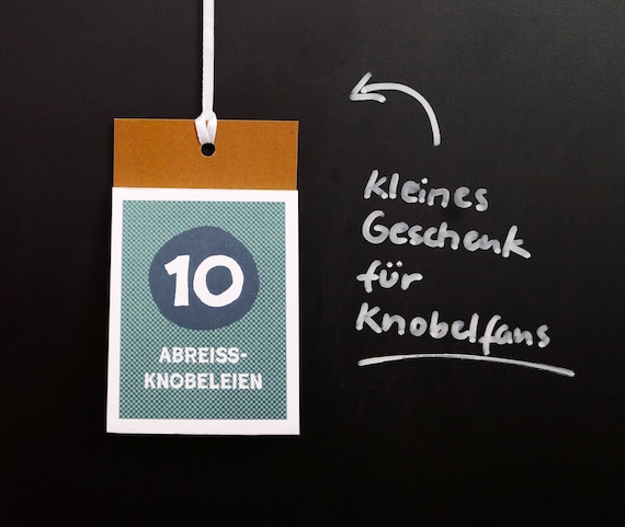Rätsel, Sudoku, Knobelaufgaben als kleiner Abreißblock, Mitbringsel für Knobelfans ab 12 Jahren, kleines Geschenk zu Ostern, zum Geburtstag