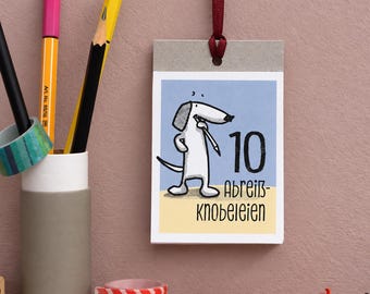 Advent calendar filler for children aged 8 and up – small puzzle book with 10 or 20 brain teasers