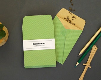 Set aus 6 kleinen Papiertüten, SAMENTÜTEN, zweifarbig, Umschläge, Minitüten, kleine Geschenktüten, zum selber füllen, hübsche Verpackung