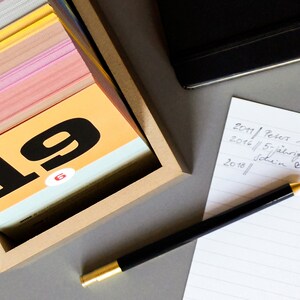 Gift for her: BEAUTIFUL DAY BOX with lid, perpetual calendar and diary for collecting memories, gift for girlfriend/wife image 3