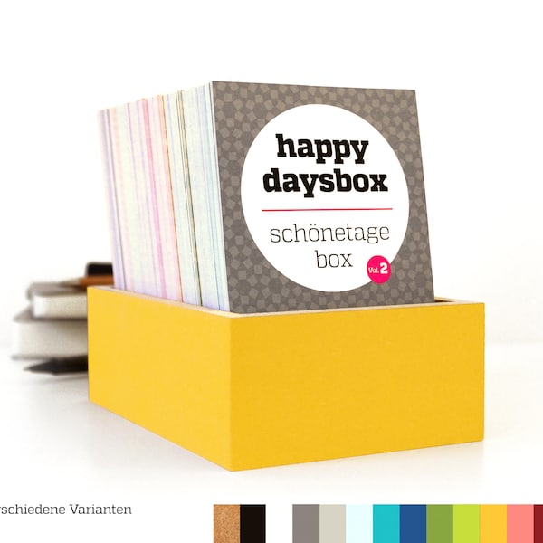 HAPPYDAYSBOX – Schönetagebox Vol. 2 für alle Sprachen, immerwährender Kalender, Tagebuch für Teenager, einzigartiges Geschenk, sperlingb