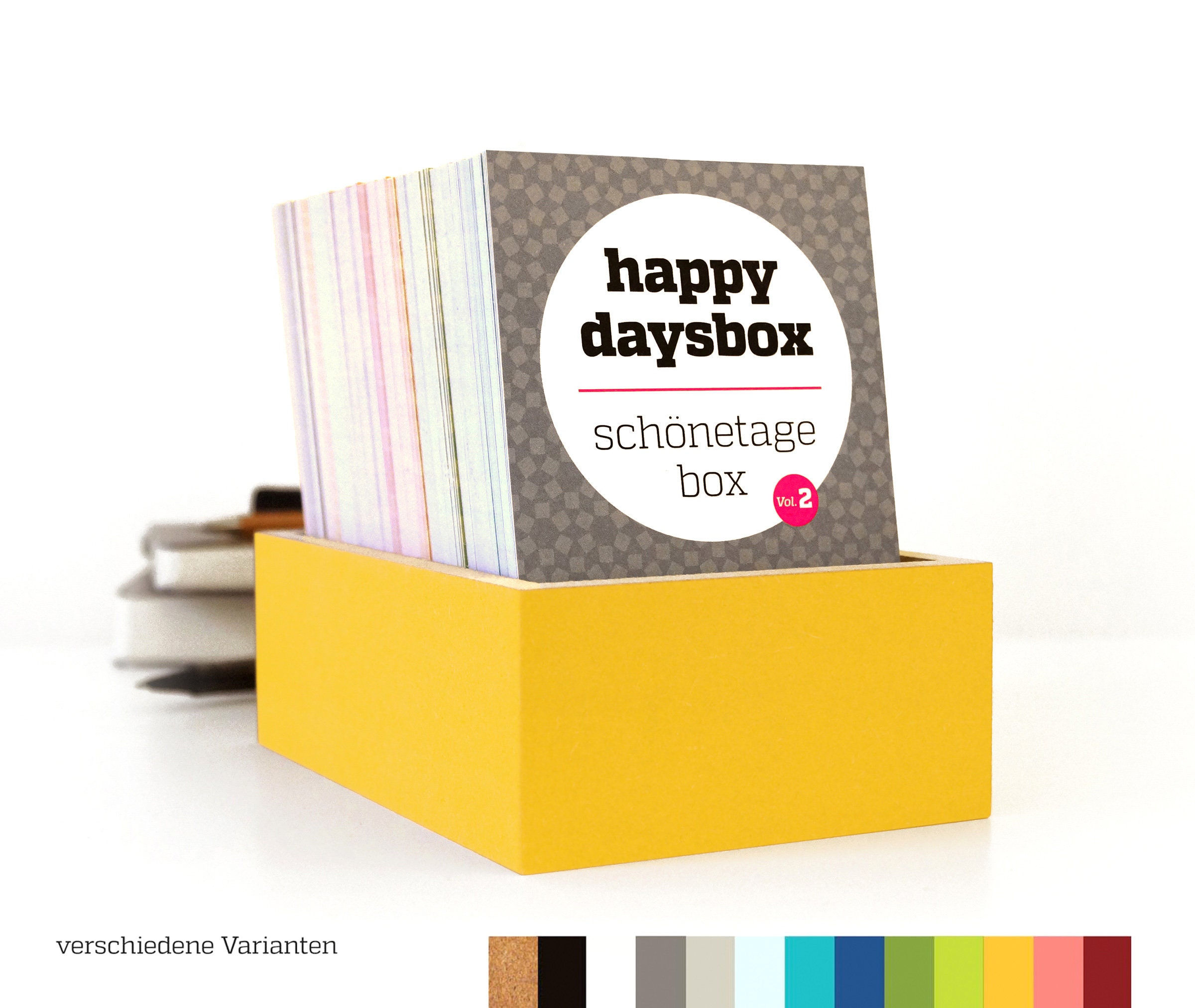 HAPPYDAYSBOX – Happy Days Box Vol. 2 for all languages, perpetual calendar and diary // unique 18th birthday gift