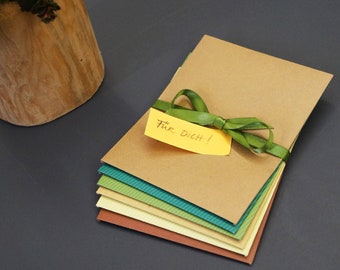 Set aus 6 kleinen Papiertüten, SAMENTÜTEN, zweifarbig, Umschläge, Minitüten, kleine Geschenktüten, zum selber füllen, hübsche Verpackung