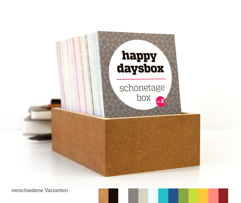 Geschenkidee Hochzeit: HAPPYDAYSBOX Schönetagebox Vol. 2, Box zum Sammeln schöner Momente, Erinnerungskiste, Familien-Chronik, sperlingb Bild 8