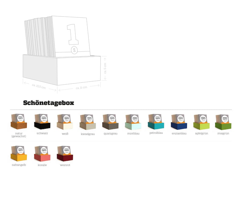 Geschenkidee: SCHÖNETAGEBOX, immerwährender Kalender und Tagebuch, Chronik für Erinnerungen, besondere Momente sammeln Bild 10