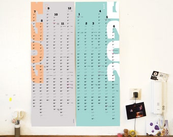 2-year calendar WALL CALENDAR 2024 and 2025, usable for 24 months, A1 year planner, half-years can be separated, Christmas gift, sperlingb
