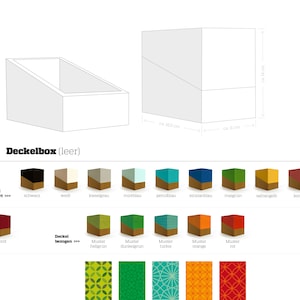 SAMMELBOX, Box mit Deckel in verschiedenen Farben, Kiste zum Aufbewahren, Kasten, Behälter leer, zum Selberfüllen, sperlingb.design Bild 5