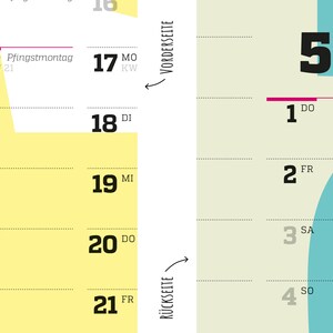 A1 Planer 2024 und 2025, großer Wandkalender, Kalender, Jahreskalender, Jahresübersicht, Design-Kalender 2024, sperlingb.design Bild 8