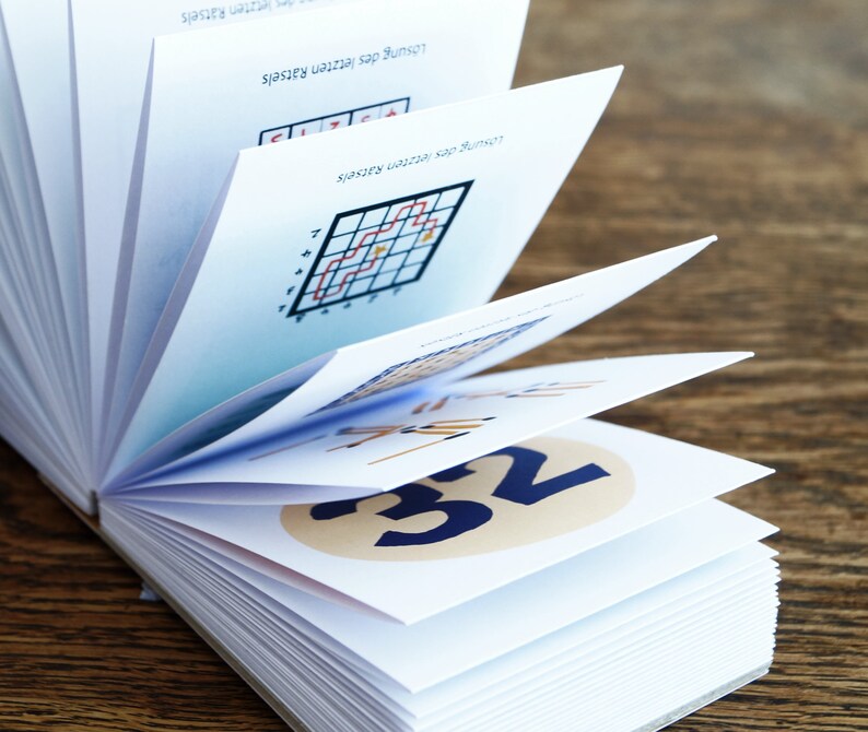 Puzzles, Sudoku, brain teasers in a small tear-off pad, a gift for puzzle fans aged 12 and up, a small present for Easter, for birthdays image 9