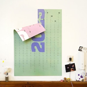 Calendario 2025, calendario de pared 2025 y 2026, planificador A1, calendario de 2 años, planificador anual con semestres separables, planificador de pared, Navidad
